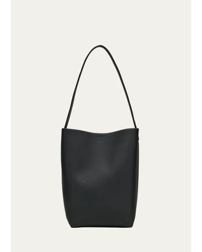 The Row N/s Park Tote Medium In Lux Grained Calfksin In Dark Grey