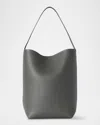 The Row N/s Park Tote Medium In Lux Grained Calfksin In Tiy Timouse Grey