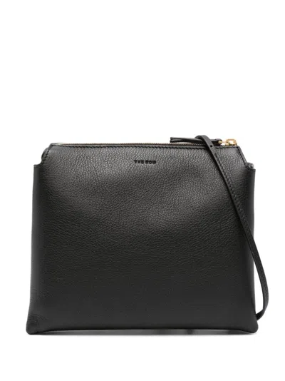 The Row Nu Mini Leather Crossbody Bag In Black
