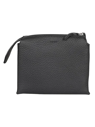 The Row Nu Mini Leather Crossbody Bag In Black