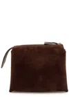 The Row Nu Mini Suede Cross-body Bag In Brown