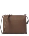 The Row Nu Mini Twin Leather Crossbody In Brown