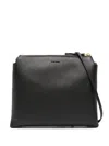 The Row Nu Mini Twin Mini Leather Shoulder Bag In Black