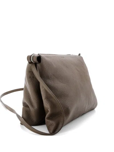 Pre-owned The Row Nu Twin Bag Leather Crossbody Bag In Green