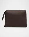 The Row Nu Twin Crossbody In Lux Grained Calfskin In Brown