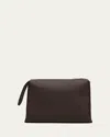 The Row Nu Twin Crossbody In Lux Grained Calfskin In Brown