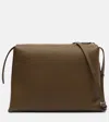 The Row Nu Twin Small Leather Shoulder Bag In Green