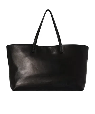 The Row Nuance Leather Tote Bag In Black