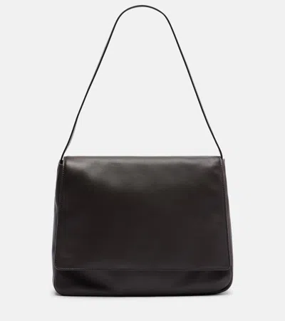 The Row Nuance Two Leather Shoulder Bag In Brown