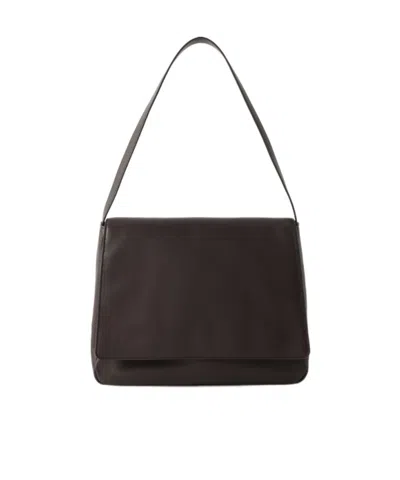 The Row Nuance Two Leather Shoulder Bag In Brown