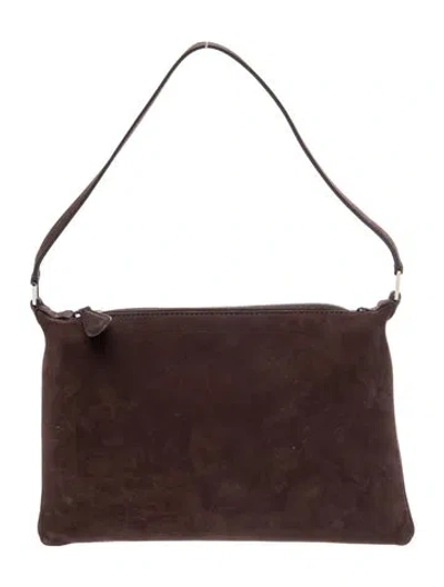 Pre-owned The Row Nubuck Morgan Small In Brown