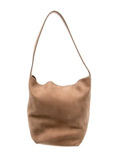 Pre-owned The Row Nubuck N/s Park Tote Medium In Neutral