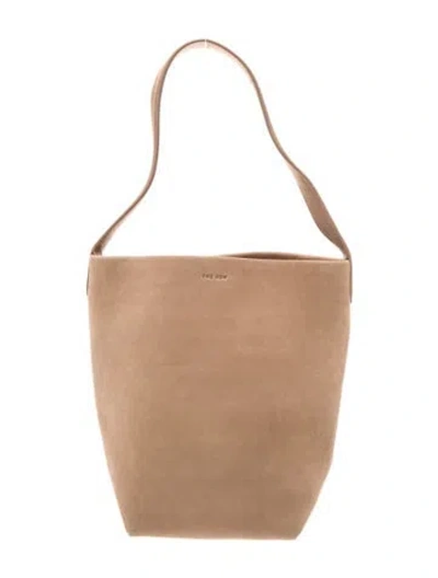Pre-owned The Row Nubuck N/s Park Tote Small In Neutral