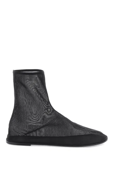 The Row Nylon Ankle Boots In Black