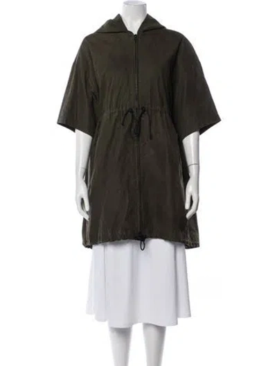 Pre-owned The Row Nylon Coat In Green