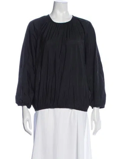 Pre-owned The Row Nylon Crew Neck Top In Blue