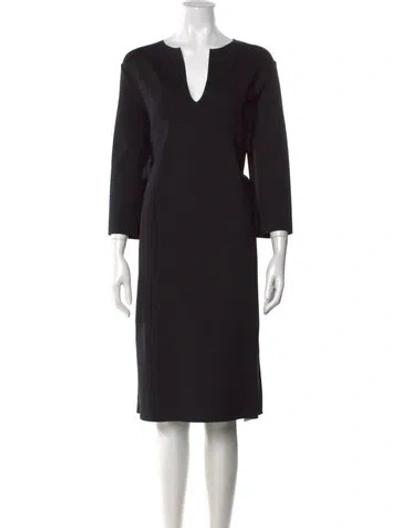 Pre-owned The Row Nylon Knee-length Dress In Black