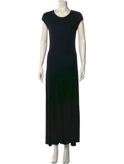 Pre-owned The Row Nylon Long Dress In Black
