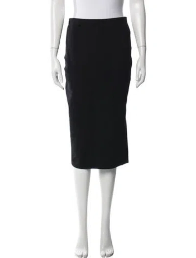 Pre-owned The Row Nylon Midi Length Skirt In Black