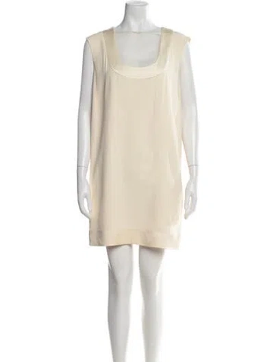 Pre-owned The Row Nylon Mini Dress In Neutrals