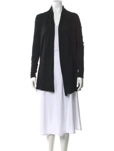 Pre-owned The Row Nylon Open Front Sweater In Black