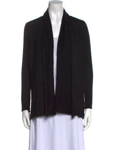 Pre-owned The Row Nylon Open Front Sweater In Black