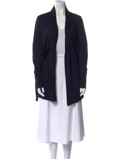 Pre-owned The Row Nylon Open Front Sweater In Black