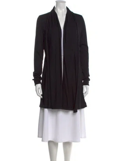 Pre-owned The Row Nylon Open Front Sweater In Black