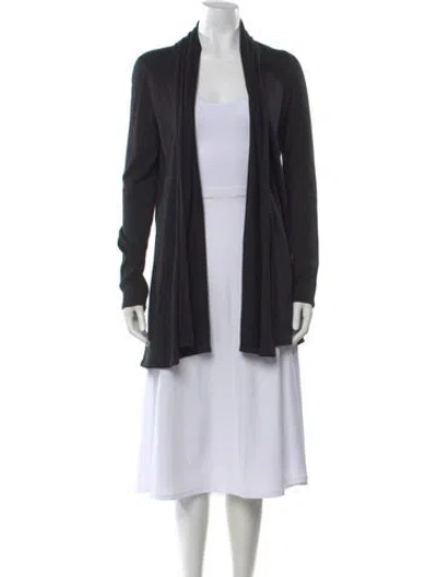 Pre-owned The Row Nylon Open Front Sweater In Black