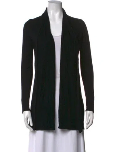Pre-owned The Row Nylon Open Front Sweater In Black
