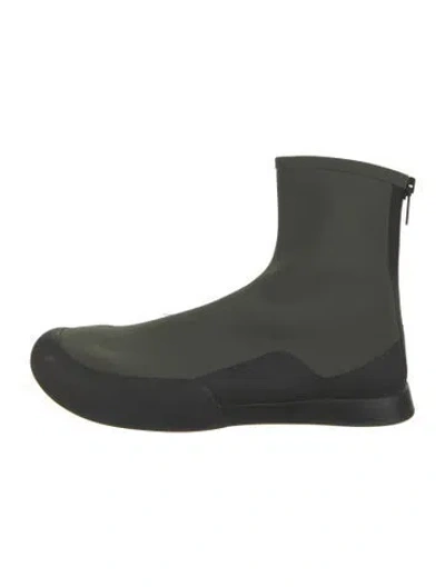 Pre-owned The Row Nylon Rain Boots In Green