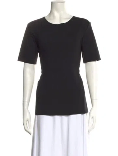 Pre-owned The Row Nylon Scoop Neck T-shirt In Black