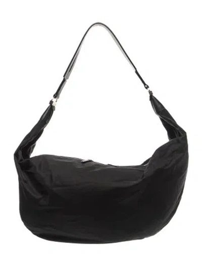 Pre-owned The Row Nylon Sling 15 Hobo Bag In Black