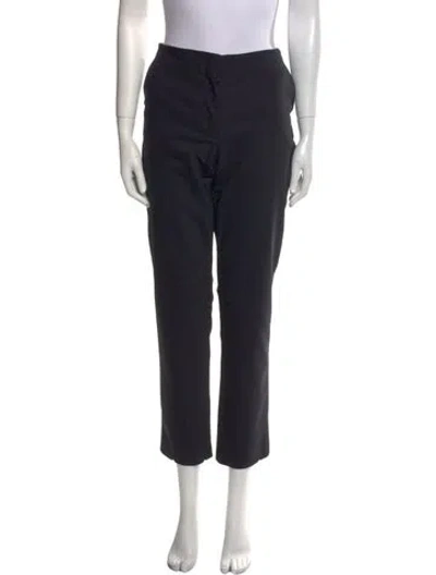 Pre-owned The Row Nylon Straight Leg Pants In Blue