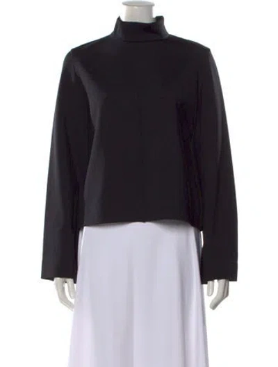 Pre-owned The Row Nylon Turtleneck Top In Black