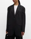 The Row Single-breasted Suit Jacket In Black