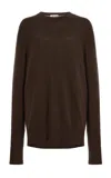 The Row Odelle Cashmere Sweater In Burgundy