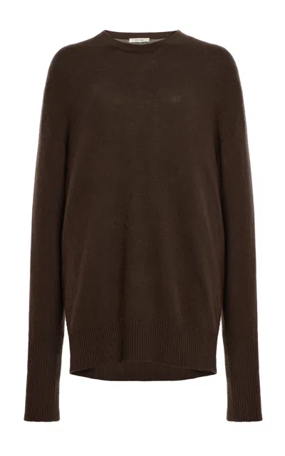 The Row Odelle Cashmere Sweater In Burgundy