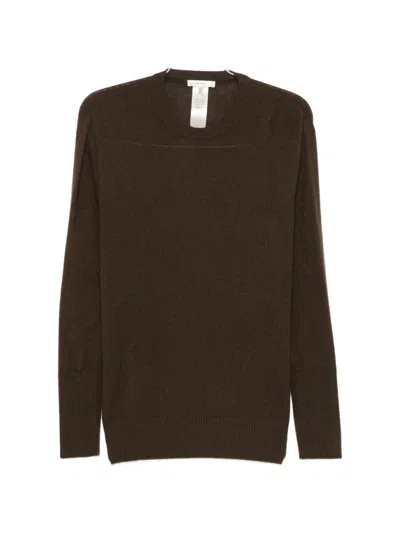 The Row Odelle Crew-neck Sweater In Brown