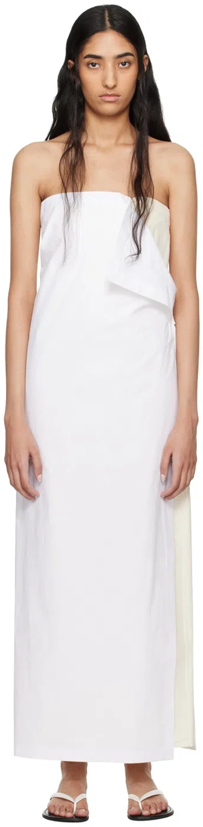 The Row Off-white Bernette Maxi Dress In Owh Off White