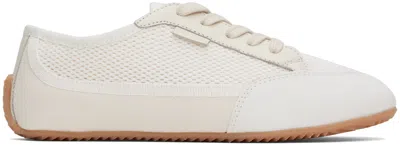 The Row Bonnie Suede Mesh Sneakers In White