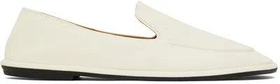 The Row Canal Leather Slip-on Loafers In Milk