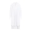 The Row Elinor Long-sleeve Bib-front Midi Shirtdress In White
