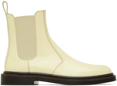 The Row Off-white Elastic Ranger Boots In Esh Eggshell