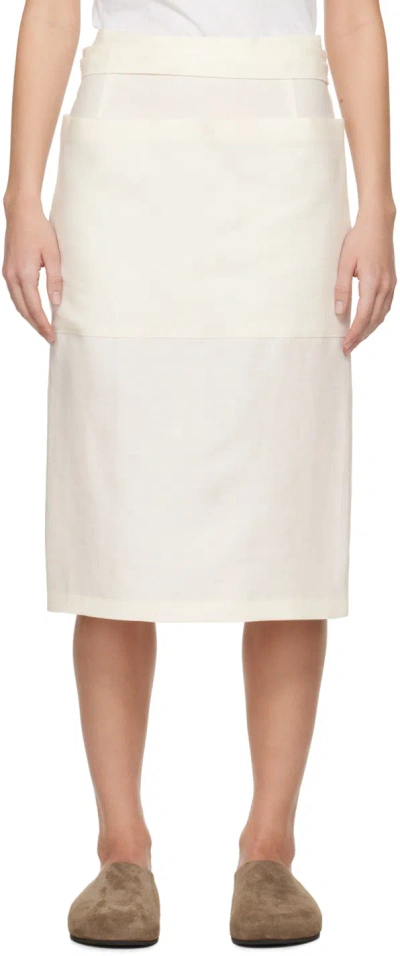 The Row Off-white Lulli Midi Skirt In Off White