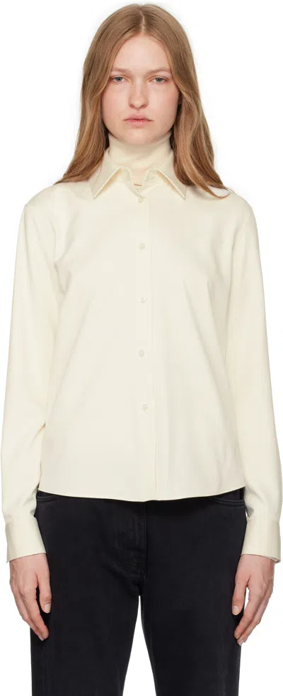 The Row Off-white Maigret Shirt In Pcl Porcelain