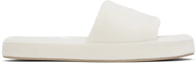 The Row Off-white Pillow Slippers In Sat Sage Tint