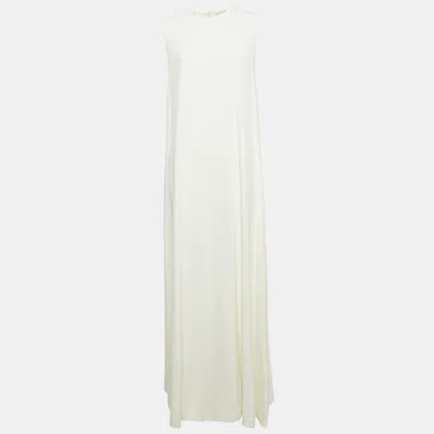 Pre-owned The Row Off White Stretch Crepe Eno Dress L