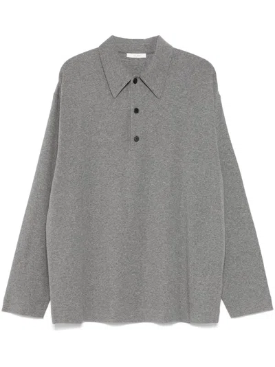 The Row Olafur Polo Shirt In Grau