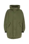 The Row Kemet Oversized Cotton-canvas Hooded Jacket In Green